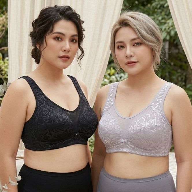 Bra Jumbo KALLY 7070 - Tanpa Kawat - Tanpa Busa - Cup C-D - Size 38-52