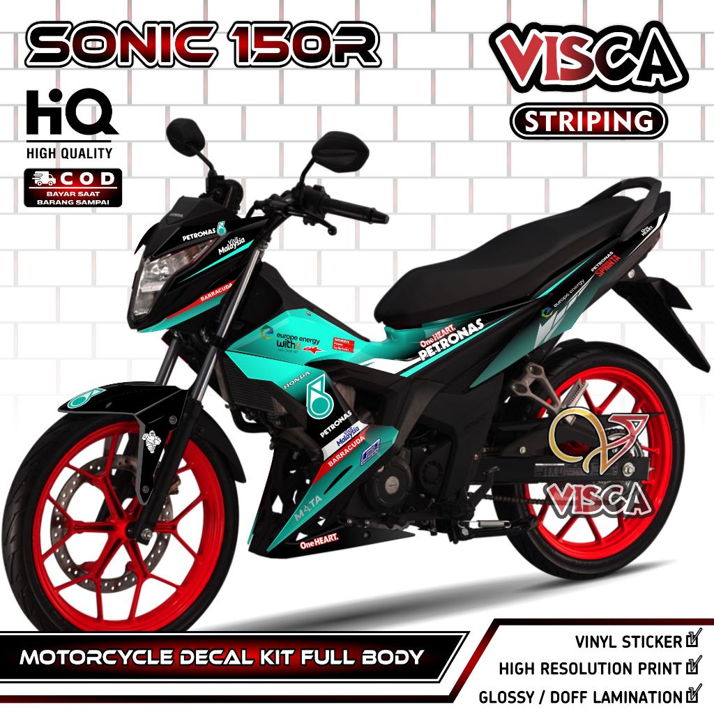 Decal Sonic 150R Full Body - Stiker Sonic 150R Full Body - Dekal Sonic 150R Full Body - Striping Son
