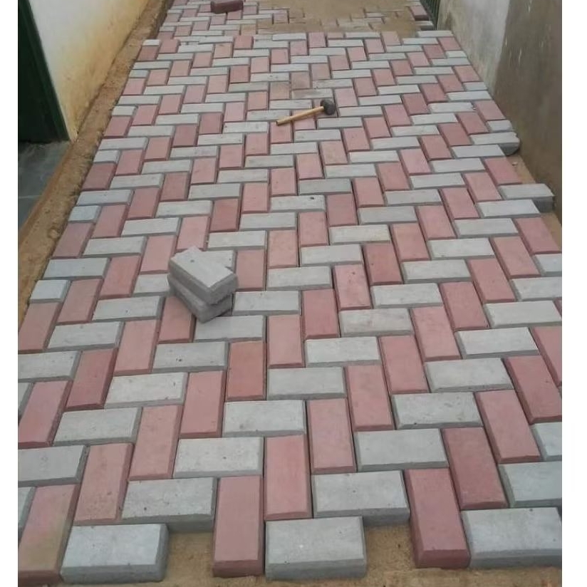 Paving block/konblock bata (21x10,5 )Tebal 6/8 Press hidrolik Harga permeter isi 44 pcs