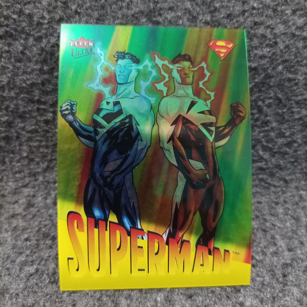 Fleer ultra superman 2025 superman red & superman blue acetate card