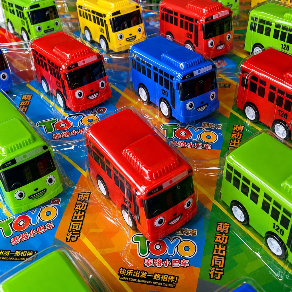 4 PCs Bus tayo kecil pullback / mobil mainan bis tayo kecil