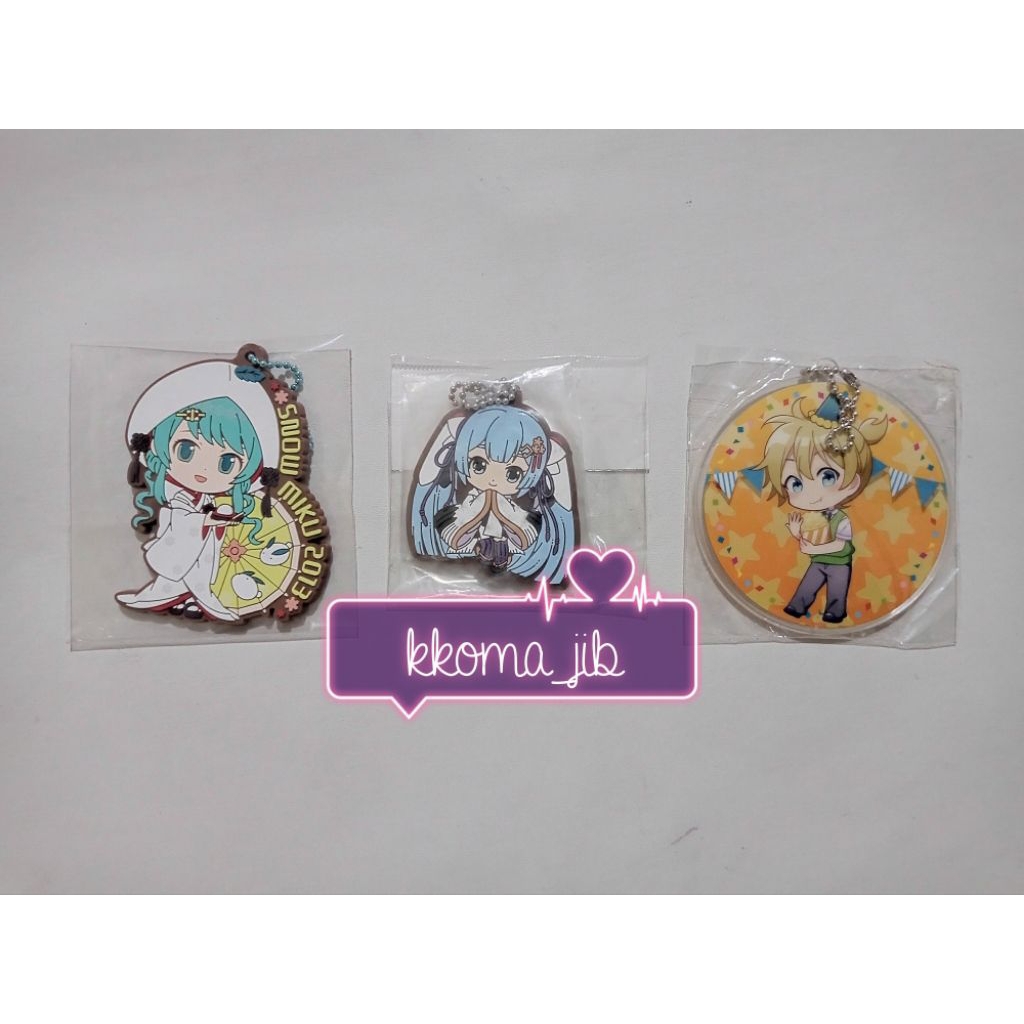 Vocaloid Hatsune Miku Snow Miku Rubber Keychain Kagami Len Acrylic Keychain