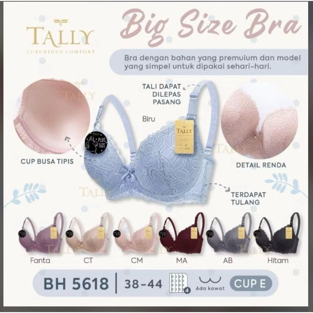 Tally 5618 Cup E Big Size Bra