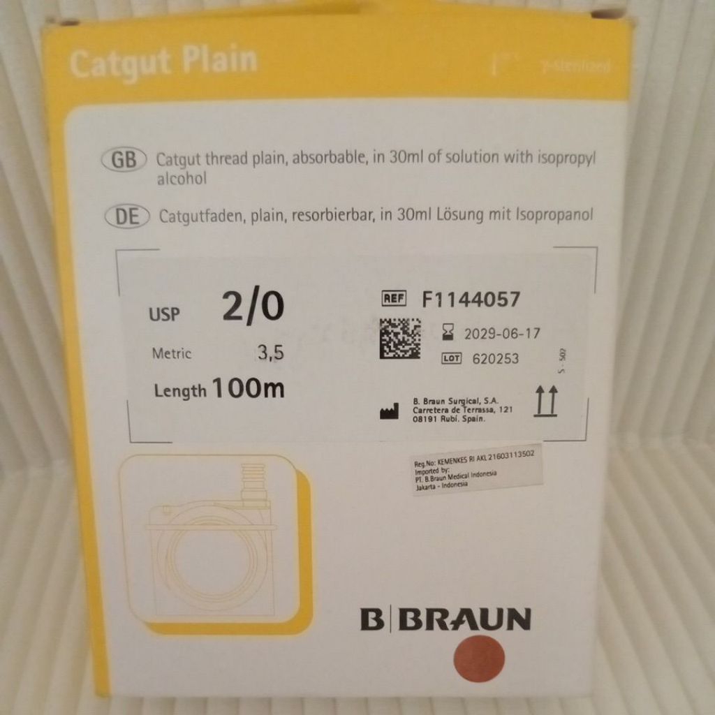 B Braun Catgut Plain 2 - 0/Benang Jahit Plain 2 - 0/Benang Plain 2 - 0/Catgut Plain 2 0