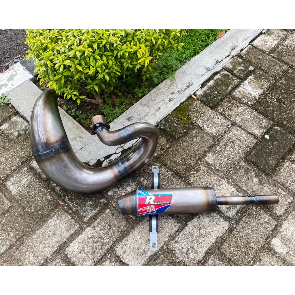 Knalpot MotoCross Udang Trail Full Set Satria 2 Tak Rangka ktm gtx klx ( Competisi / Harian ) PNP