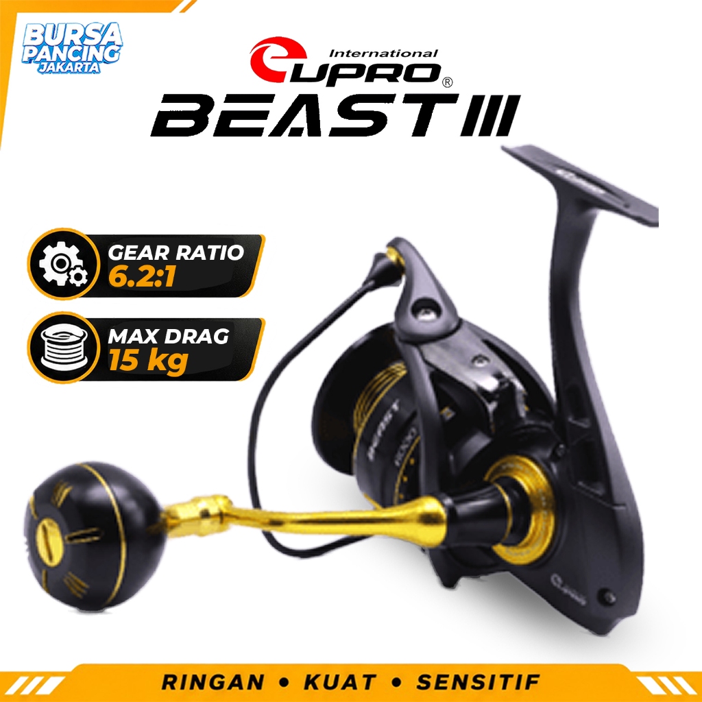 Eupro Reel Spinning Beast III 3000 - 6000 12+1BB Spinning Full Metal Body Saltwater