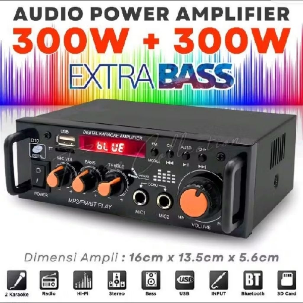 Power Amplifier Bluetooth Karaoke 600 Watt BT-296/Power Amplifier Bluetooth 600 Watt Fleco BT-296