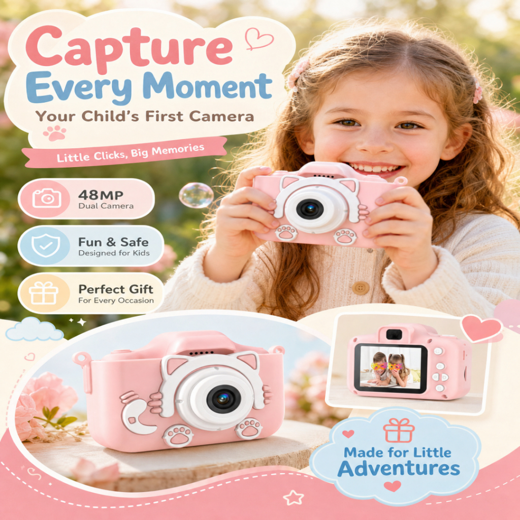 Dual Kids Camera Kamera Mini Digital Mini Kids Kamera Murah Mainan Digital With 32GB Memory Mainan K