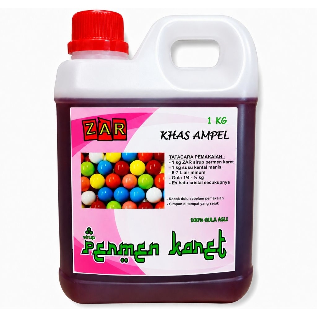 1200g sirup permen karet MERAH