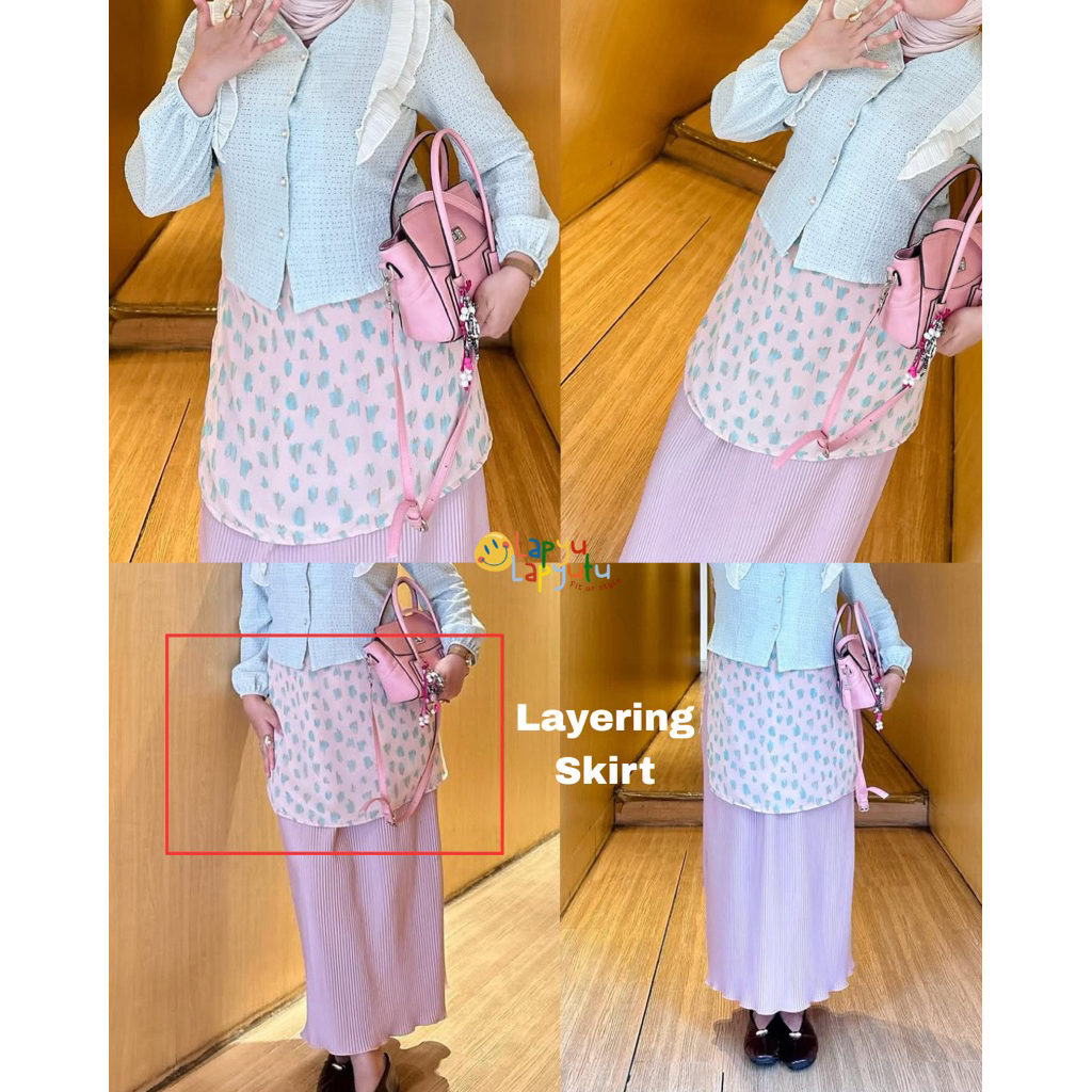 Layering Skirt Blush brush | Rok Variasi | Layering Outfit | Lapyulapyutu