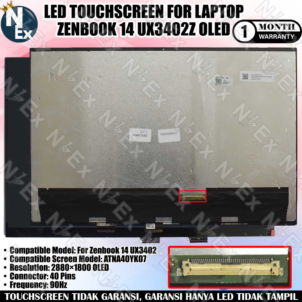 LED TOUCHSCREEN FOR LAPTOP ZENBOOK 14 UX3402Z OLED