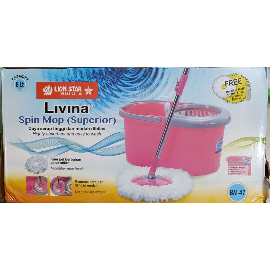 Livina Spin Mop/Alat Pel (Superior) Lion Star BM-47