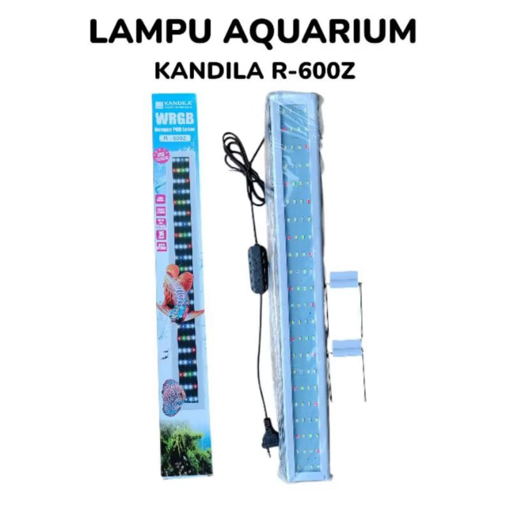 LAMPU LED KANDILA R600 R-600 16 WATT AQUARIUM AQUASCAPE 6-70 CM WRGB Lampu Led Kandila R600 R-600 16