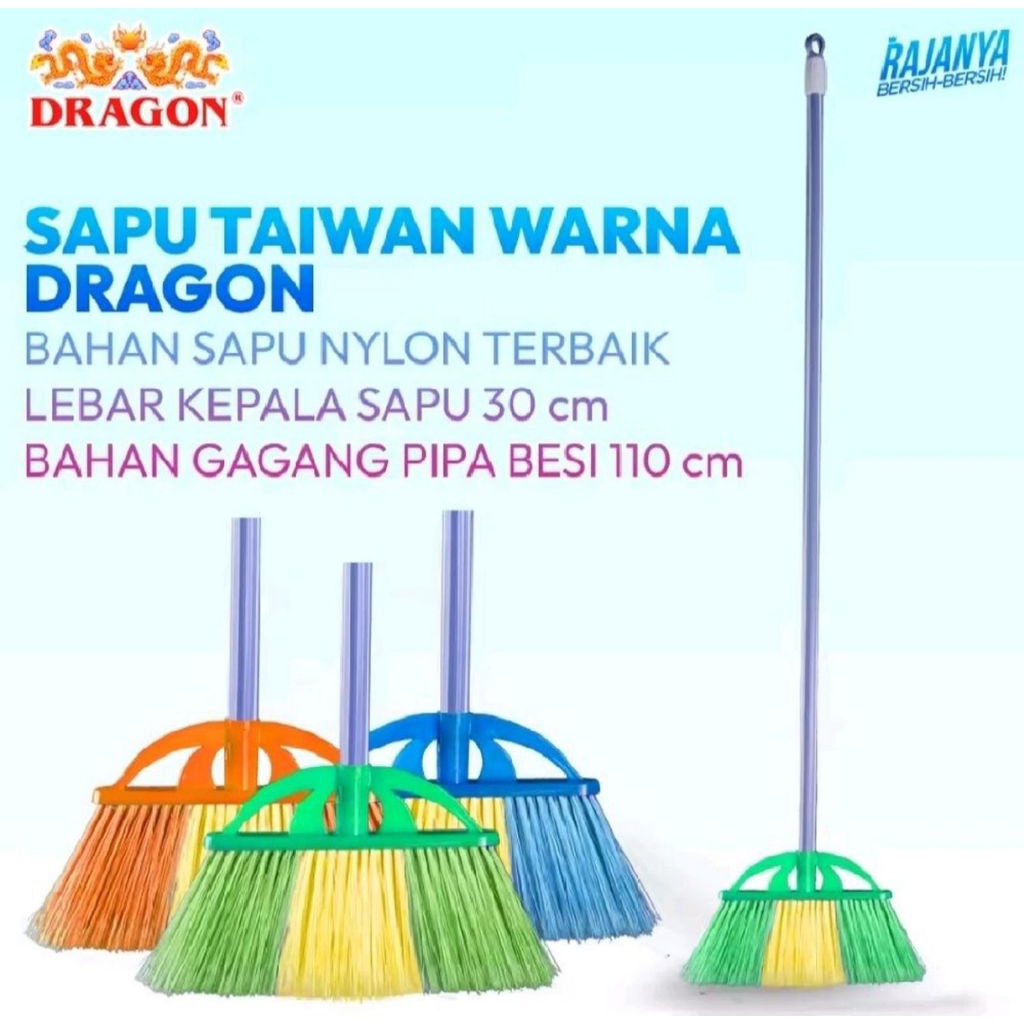 Sapu Plastik Dragon Taiwan/ Sapu Lantai Nylon plastik Taiwan Dragon