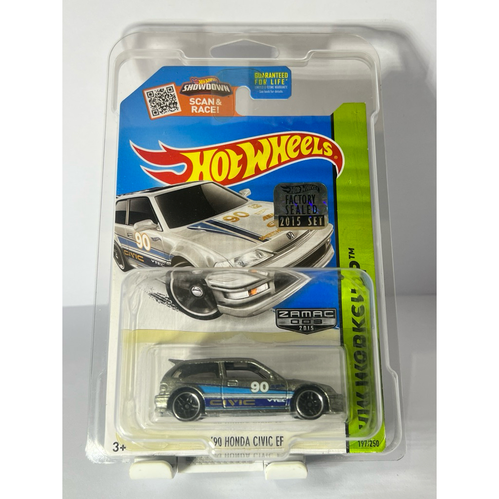 hot wheels honda civic ef zamac 2015 factory sealed free protector