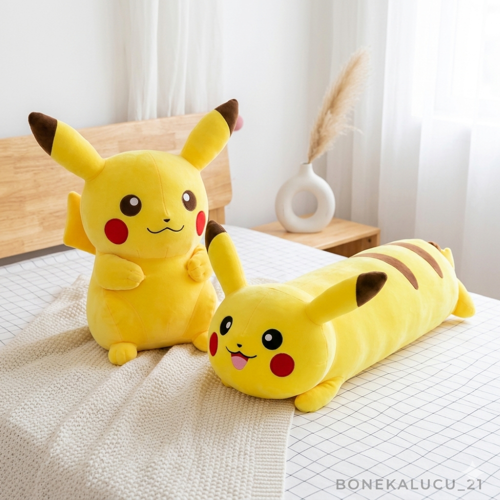 Boneka Bantal Pikachu Pokemon Kualitas Import Murah Cushion Pillows Teman Tidur Bayi Lembut SNI