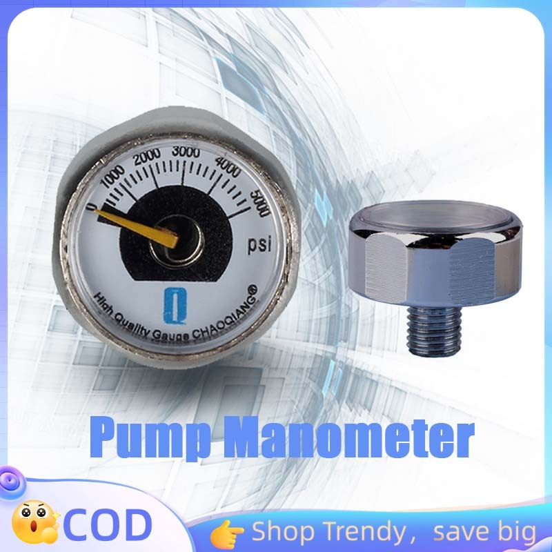 5000 Psi Manometer Kecil Od25 Manometer Pompa Pcp Manometer Tekanan Tinggi Manometer Drat M10 Sparep