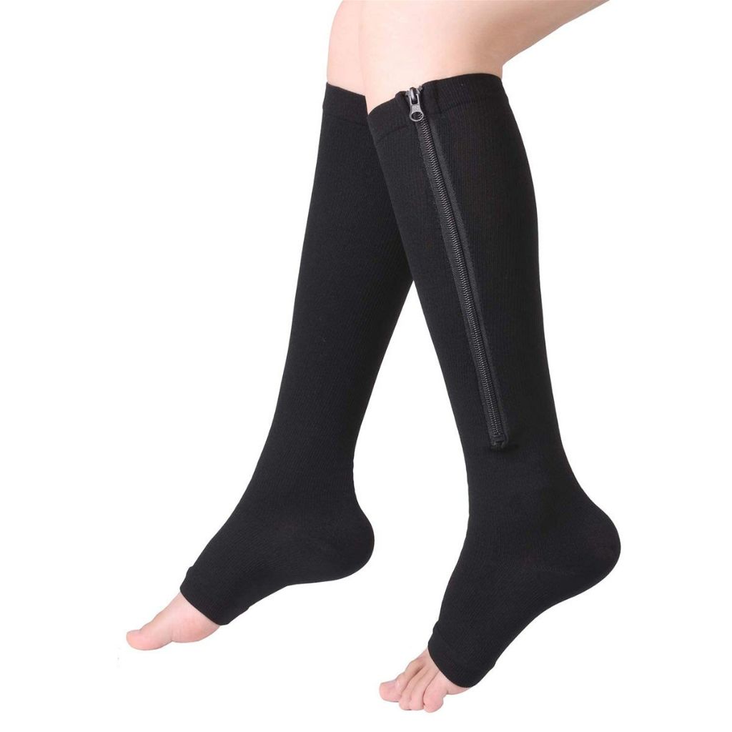 Stocking Varises Resleting Kaos Kaki Kompresi Compression Socks Support Betis Pria Wanita Anti Pegal