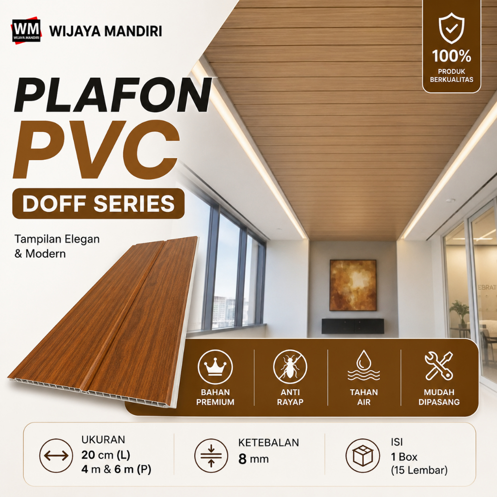 Plafon PVC Tebal 4 Meter