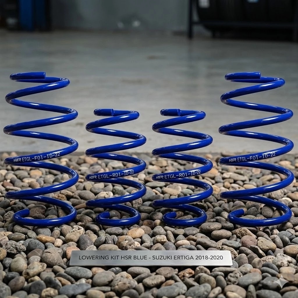 LOWERING KIT HSR BLUE - SUZUKI ERTIGA 2018-2020 PER MOBIL CEPER UNTUK ERTIGA