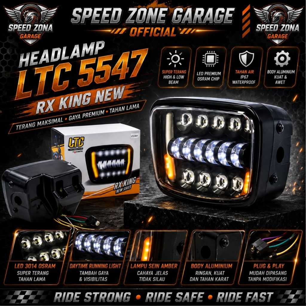 HEADLAMP LTC 5547 RX KING NEW