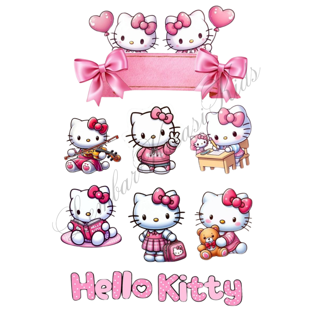 TOPPER BABY HELLO KITTY - TOPPER ULTAH - KUE - BUKET - HIASAN CAKE - BIRTHDAY