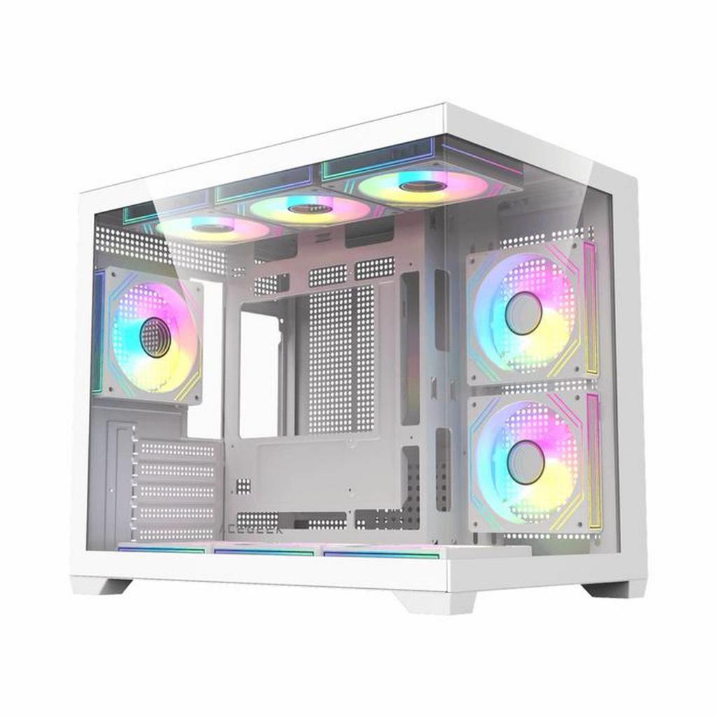 ACEGEEK LUCID M-ATX PC Casing [NO FAN] - Putih
