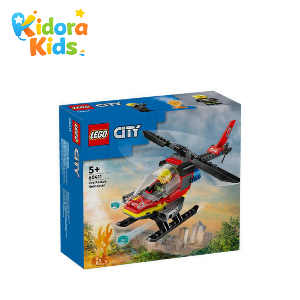 LEGO City Fire Rescue Helicopter Original - Mainan Edukasi Brick Helikopter