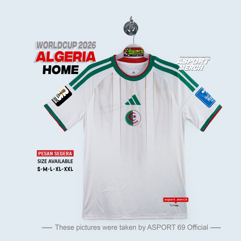 Jersey ALGERIA home 2026 World Cup - Baju Bola ALGERIA HOME Pildun 2026