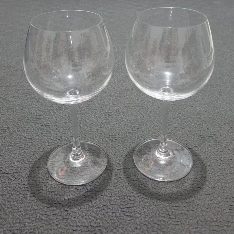 Gelas wine tinggi/gelas kaki/gelas beling 2pcs