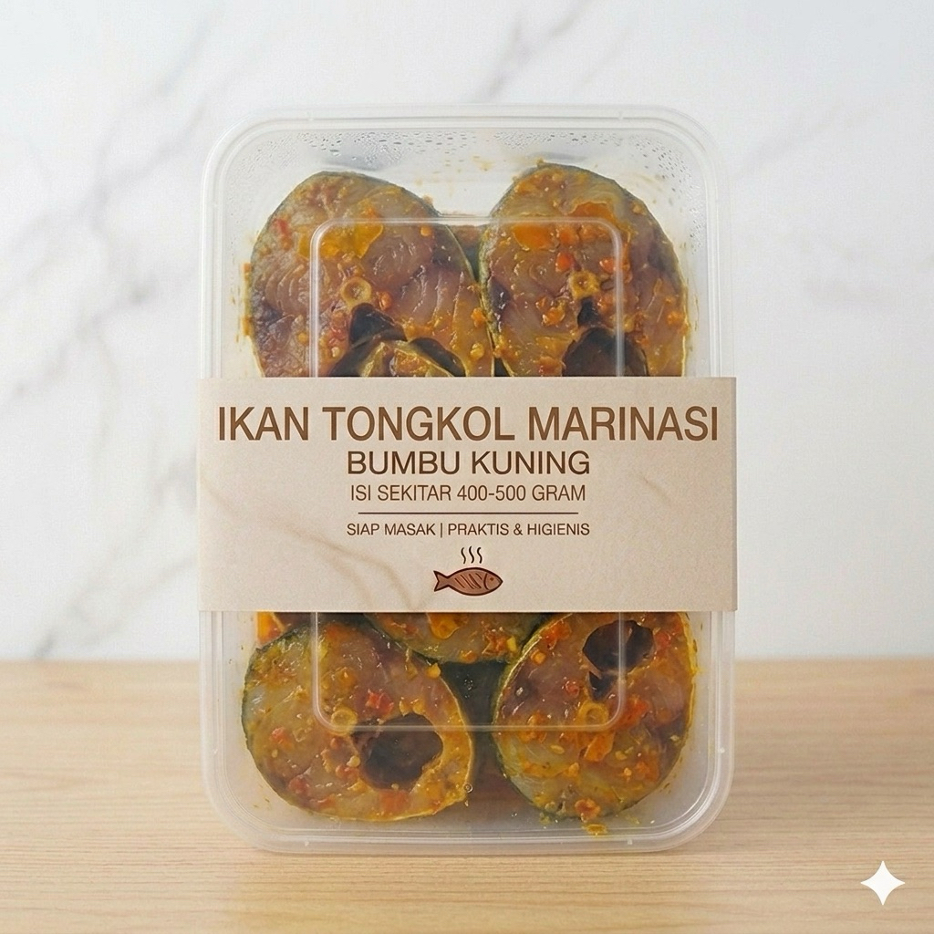 Ikan tongkol iris marinasi