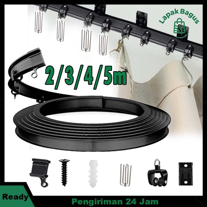 2-8m Rel Gorden Jendela Full Set Pvc Rail Gorden Rel Gorden Klinik Rel Gorden Lengkung Dapat Dipoton