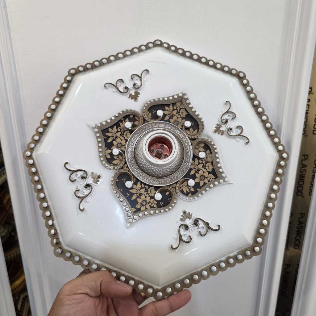 Fiting Hias Besar Bintang Ornamen Plafon PVC 30cm-FITTING