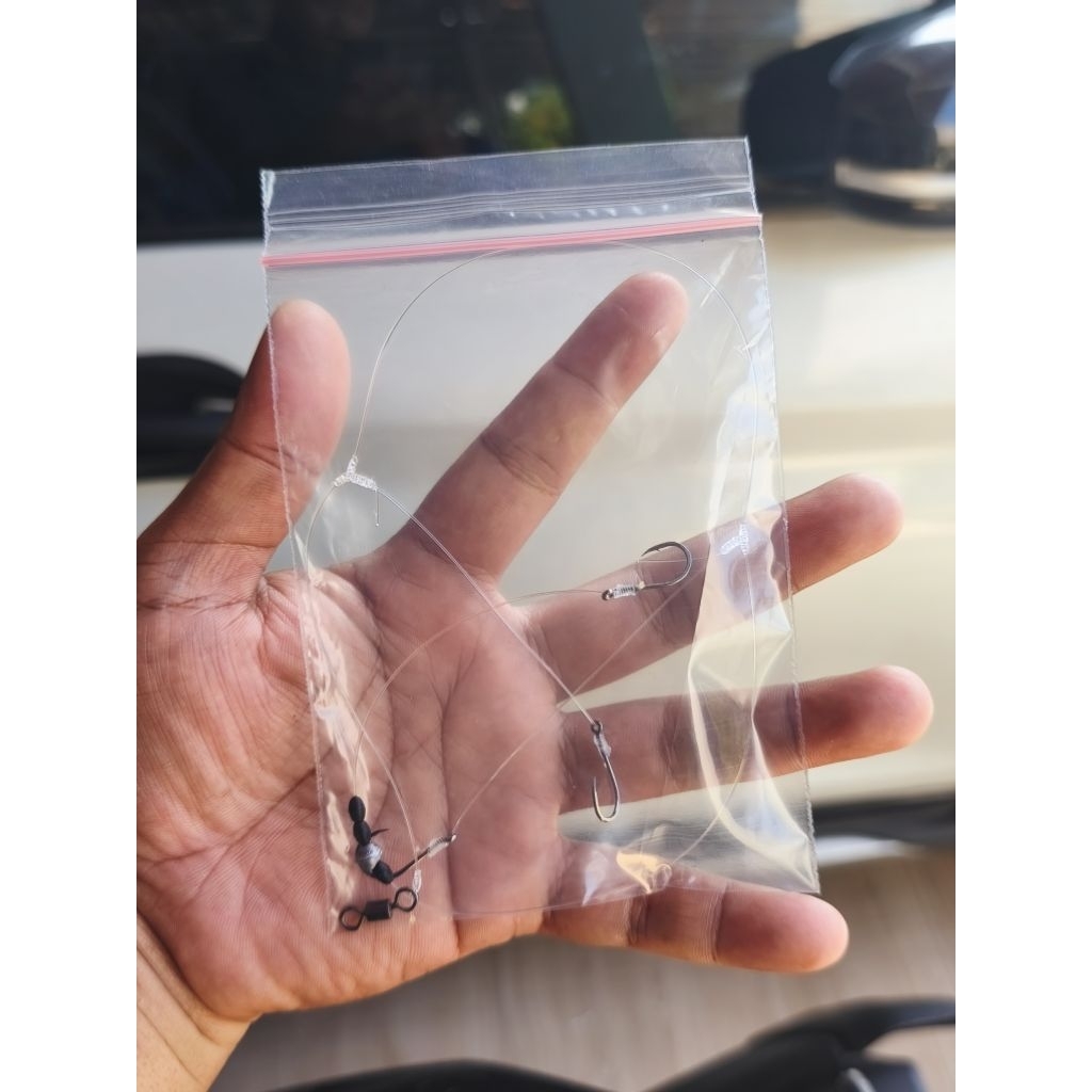 Rangkaian pancing bawal 3 mata kail super tajam