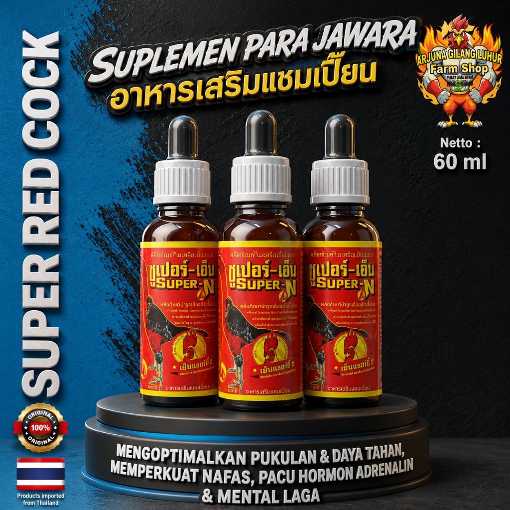 SUPER N ORIGINAL thailand vitamin untuk mental & agrefitas ayam