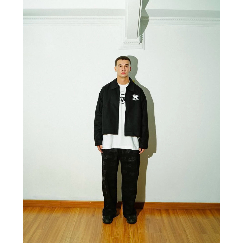 Demon force black work jacket collaboration Teenage Death Star