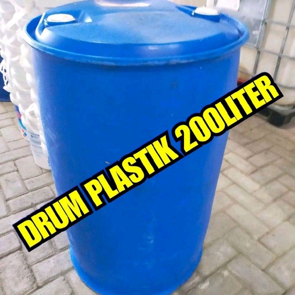 drum plastik 200liter TK. untuk tandon air..drum apung .wadah lainya.