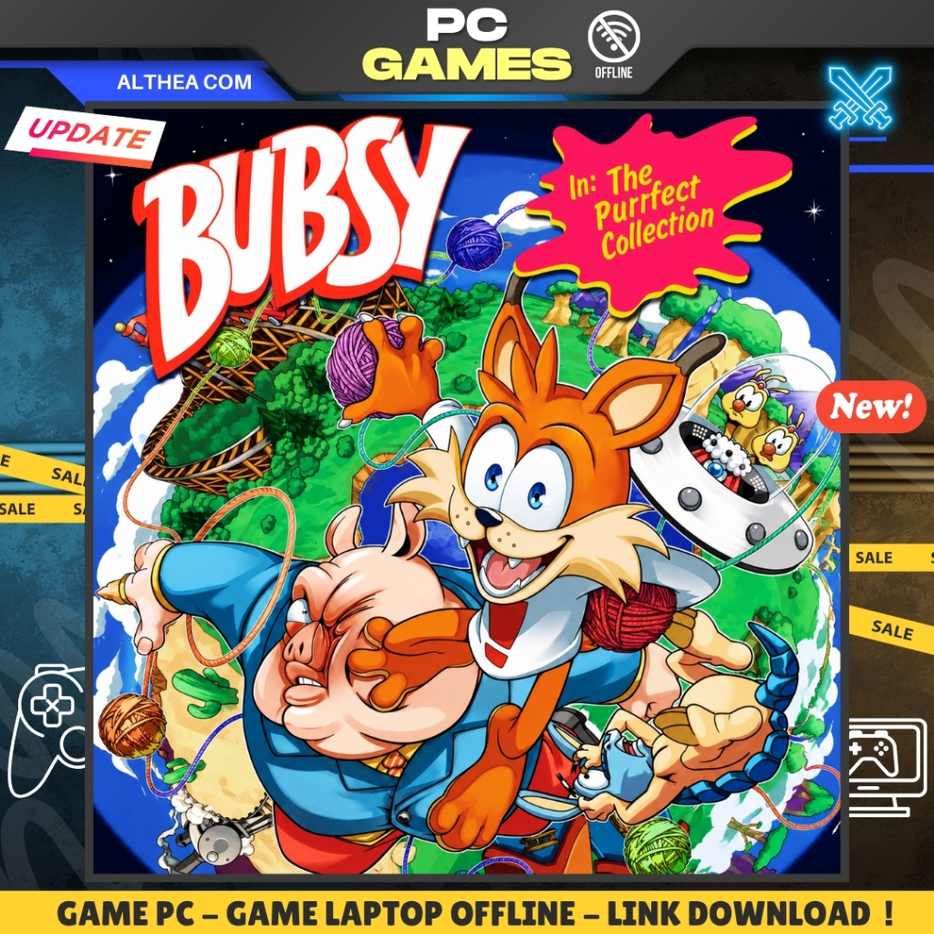BUBSY IN : THE PURRFECT COLLECTION - PLATFORMER - RETRO - ACTION - GAME PC / LAPTOP - OFFLINE - ALTH