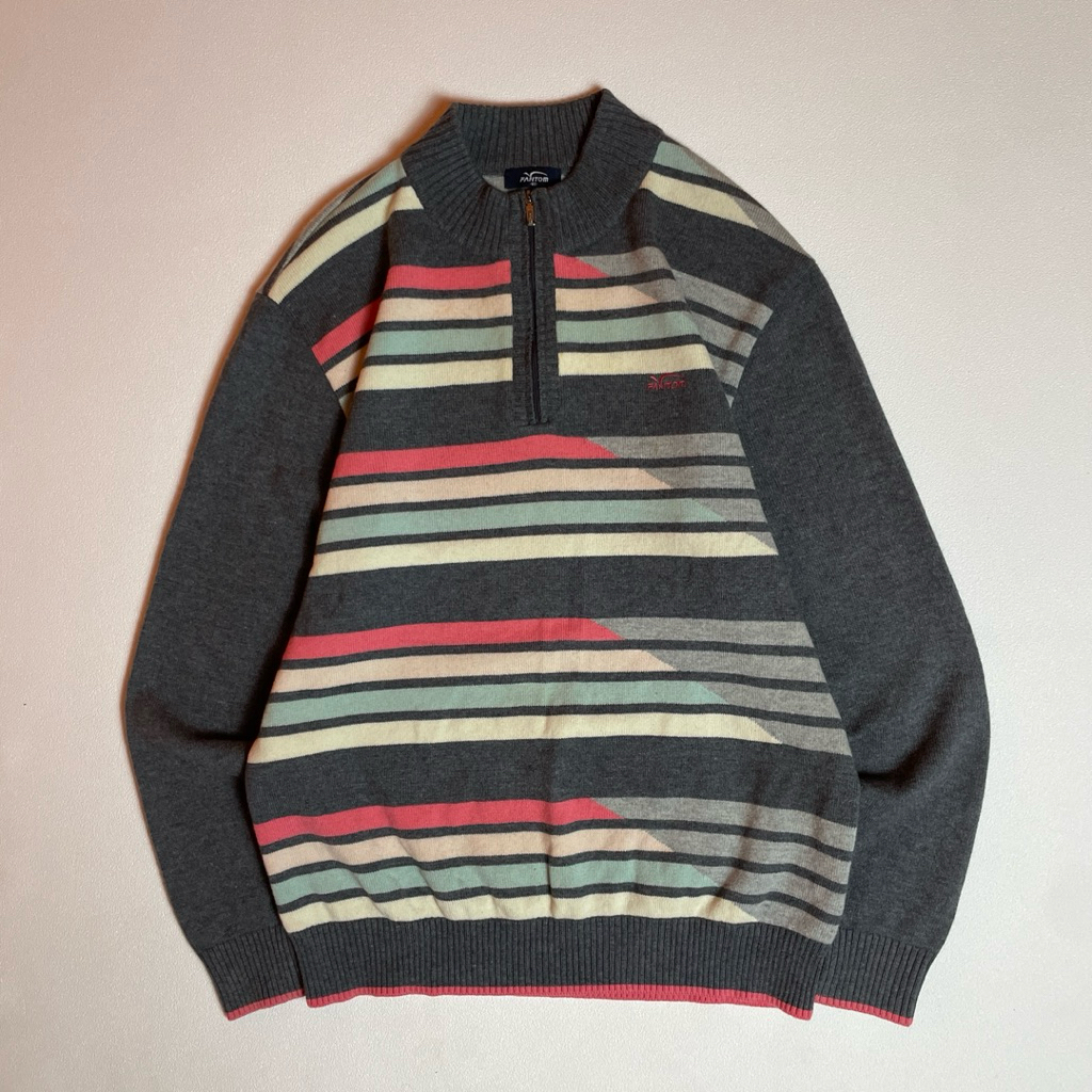 Knit Half Ziper Fantom