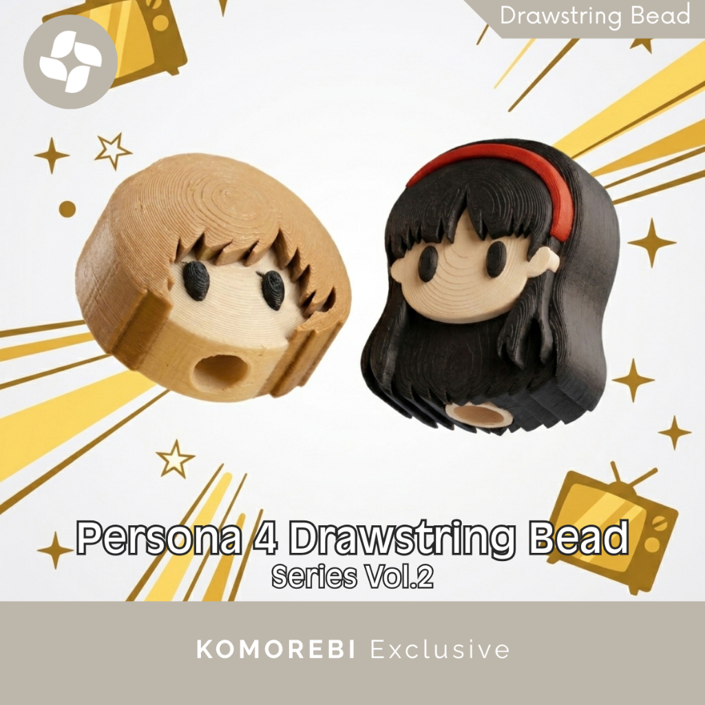 Drawstring Bead Persona 4 Vol 2 Chie Satonaka Yukiko Amagi Aksesoris Hoodie Jaket Tali Tas Anime P4 