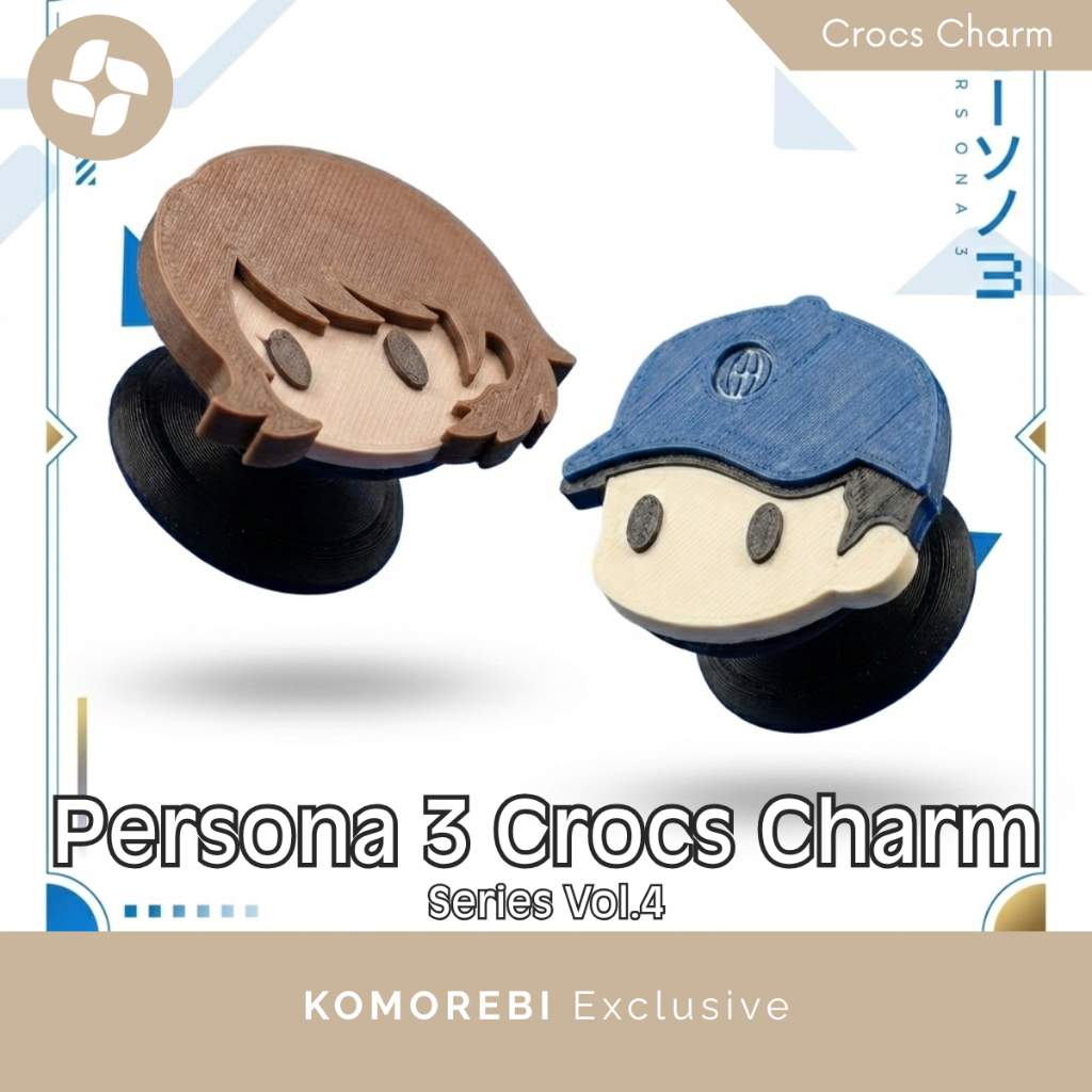 Crocs Charm Persona 3 Vol 4 Yukari Takeba Junpei Iori  Aksesoris Sandal Lucu Unik Anime P3R Persona 
