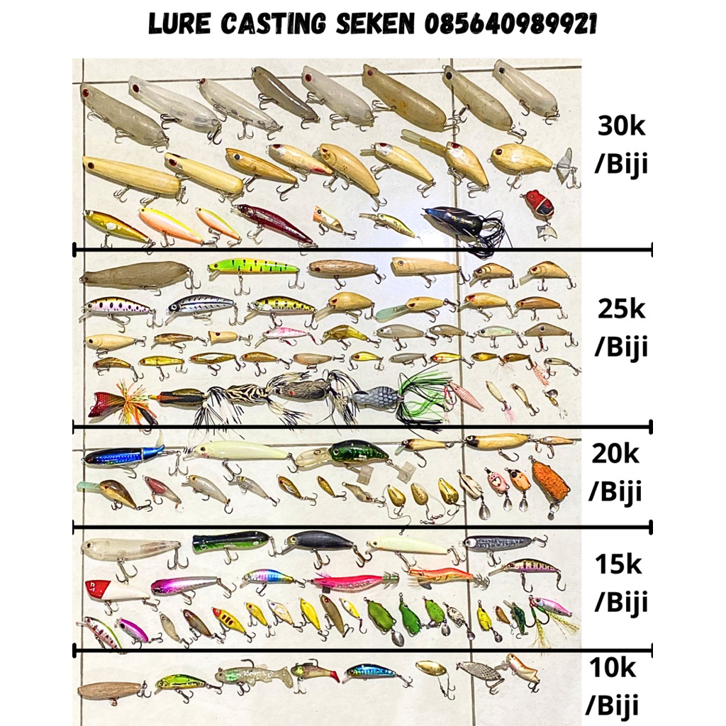 Lure umpan casting Second bekas untuk hampala, gabus dan ikan muara