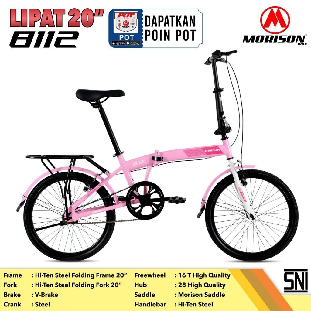 (INSTAN) SEPEDA LIPAT 20 INCI MORISON MS 8118 GX/8117/8112
