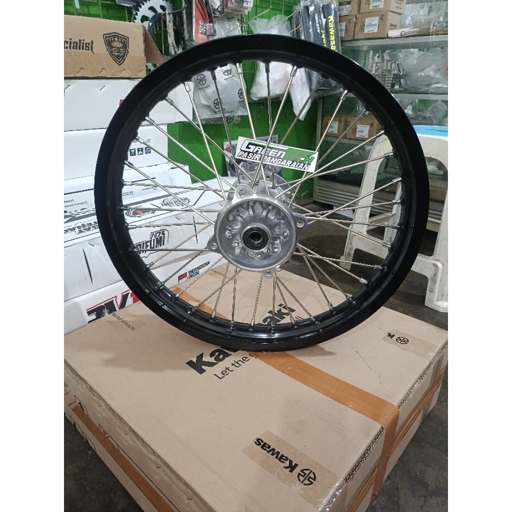 velg 18  velag velek Rim belakang klx bf D-Tracker original kawasaki genuine part takasago excel asi