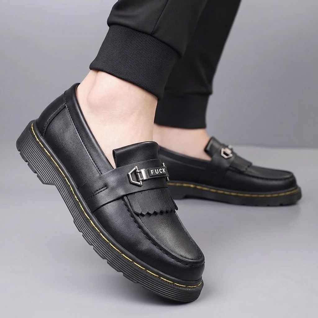 FVCK Sepatu Loafers Docmart Pria Skena Kekinian Model Terbaru