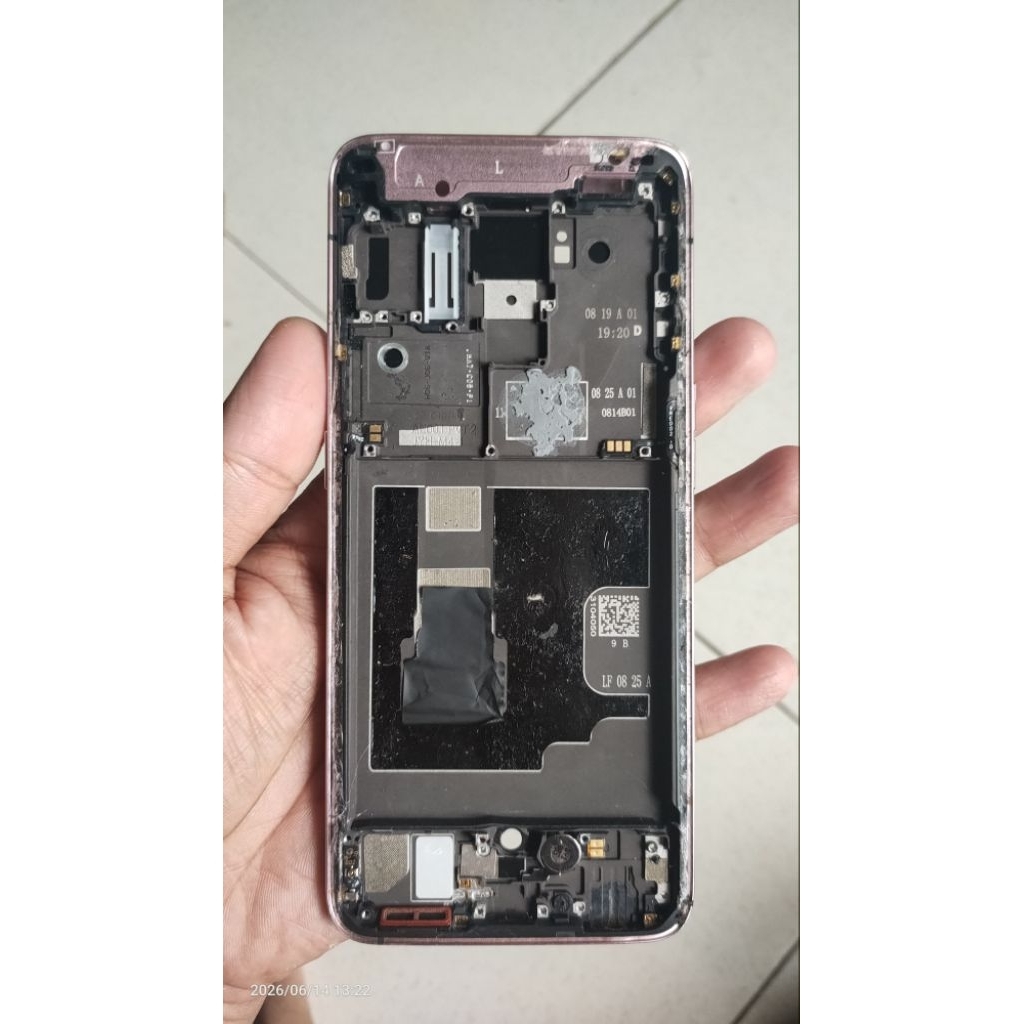 frame tulangan oppo reno 2 sirip hiu copotan