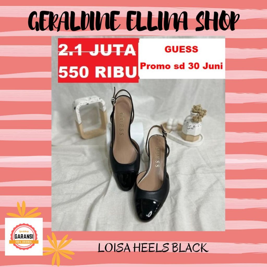 GUESS Sandal Hak Tinggi Wanita LOISA Heels ORIGINAL