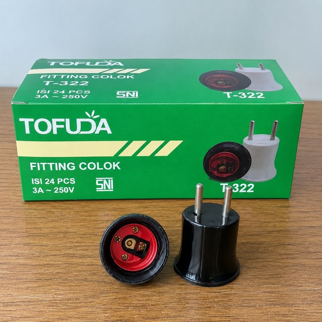FITTING COLOK TOFUDA HITAM T-322