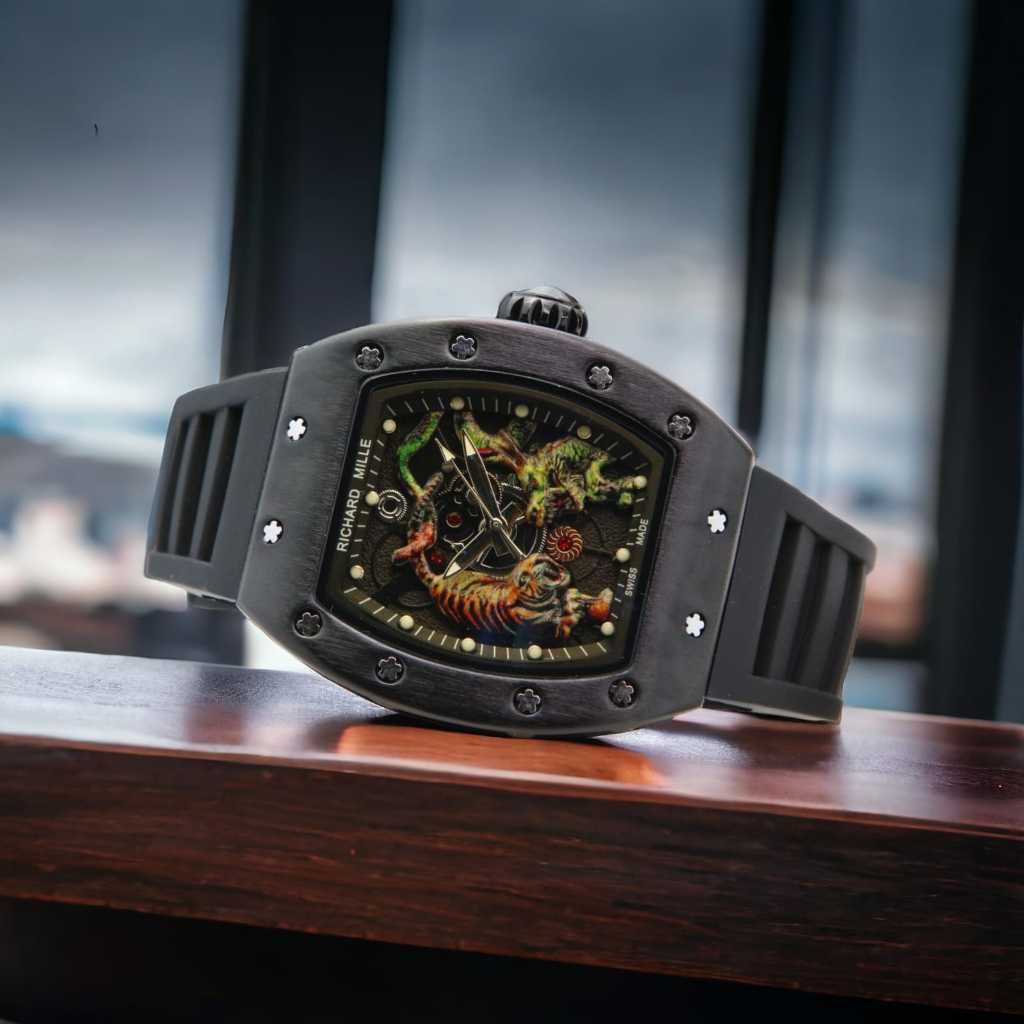 Jam Tangan Pria Wanita Cowok Cewek Woman Man Ladies Gentleman Unisex Analog Stainless Steel Rich4rd 