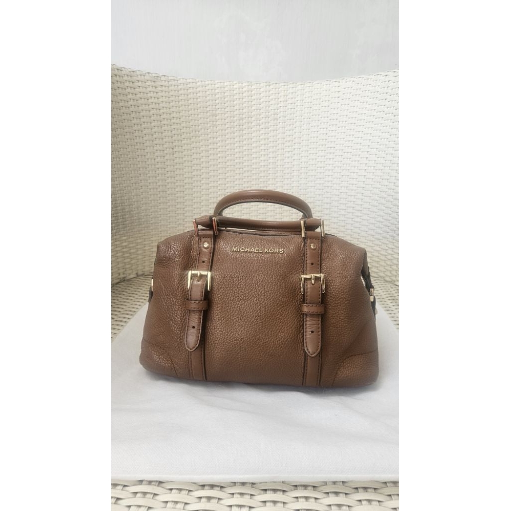 Mk Small Ginger Brown Leather